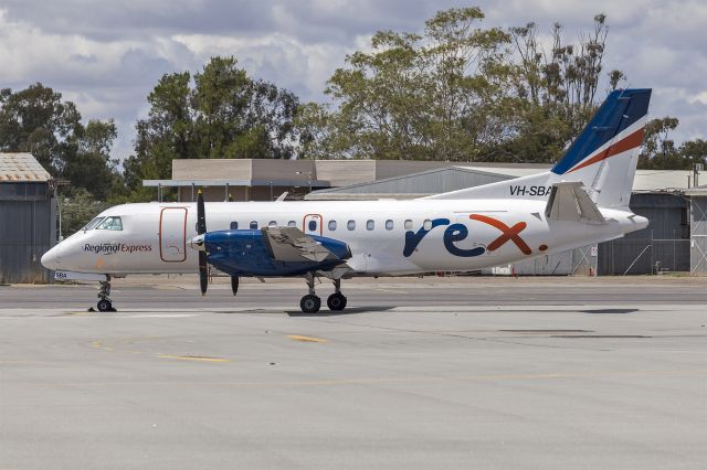 Saab 340 (VH-SBA) - Regional Express Airlines (VH-SBA) Saab 340B at Wagga Wagga Airport, repainted into the updated REX livery.