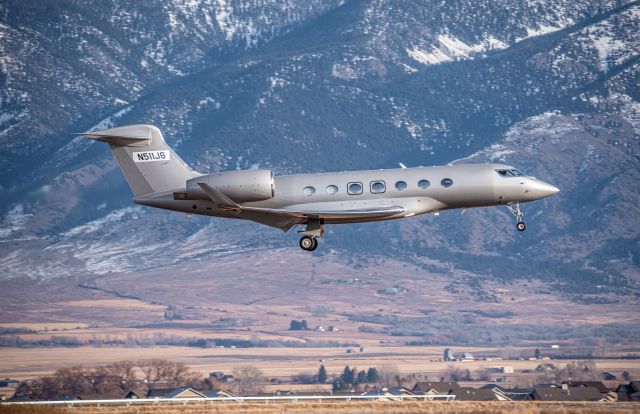 Gulfstream Aerospace Gulfstream G500 (N511JS) - Gulfstream G500 arrival into KBZN