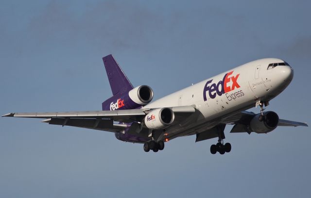 McDonnell Douglas DC-10 (N566FE) - The DC-10 is a personal favorite of mine and capturing one on final with the beacon on is easily one of my favorite photos I’ve taken. Ship 566 was originally delivered to American in 1979 before joining the FedEx fleet in 1999. Please view in “full” for highest image quality 