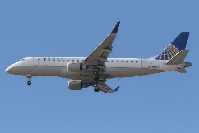 Embraer 175 (N86347) - Arriving from Houston Bush Int'l Airport (Houston, TX) IAH