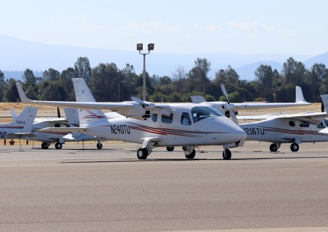 N240TU — - KRDD - IASCO Flight school twin trainer 2017 TECNAM P2006T rolling to Runway 34 for a training sortie. This is a fairly new plane for IASCO here at Redding.