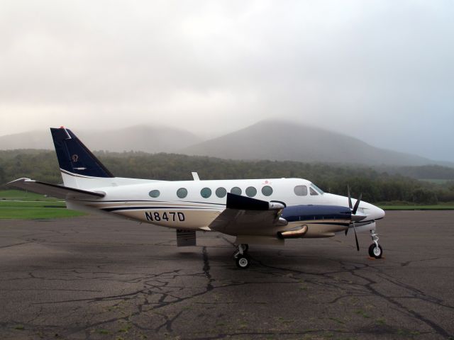 Beechcraft King Air 100 (N847D) - Airport with mountains in the vicinity.