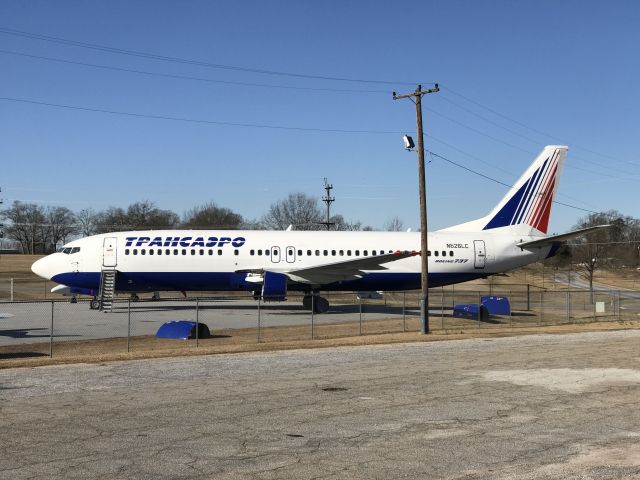 BOEING 737-400 (N826LC) - You never know what you may find at GYH. Former Transaero 737 being parted out.