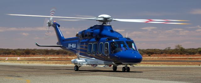 BELL-AGUSTA AB-139 (VH-NUA) - Fueling stop at YMEK during delivery flight