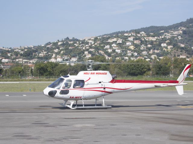 Eurocopter AS-350 AStar (3A-MTT) - At Cannes, France.