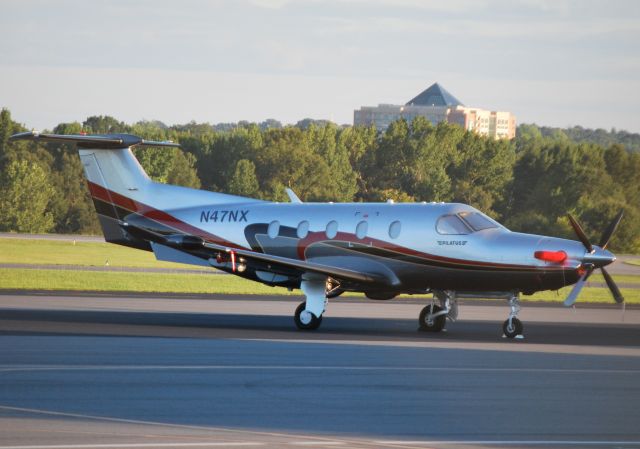 Pilatus PC-12 (N47NX) - RELIABLE AIRCRAFT LLC at JQF - 9/27/14