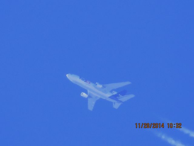 McDonnell Douglas DC-10 (N358FE) - FedEx flight 630 from SEA to MEM over Southeastern Kansas at 35,000 feet.