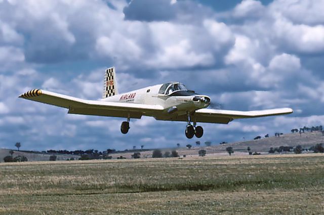 SARGENT-FLETCHER FU-24 (VH-FBC) - Fletcher FU-24 crop duster, photographed Wagga-Wagga (YSWG) November 1960.