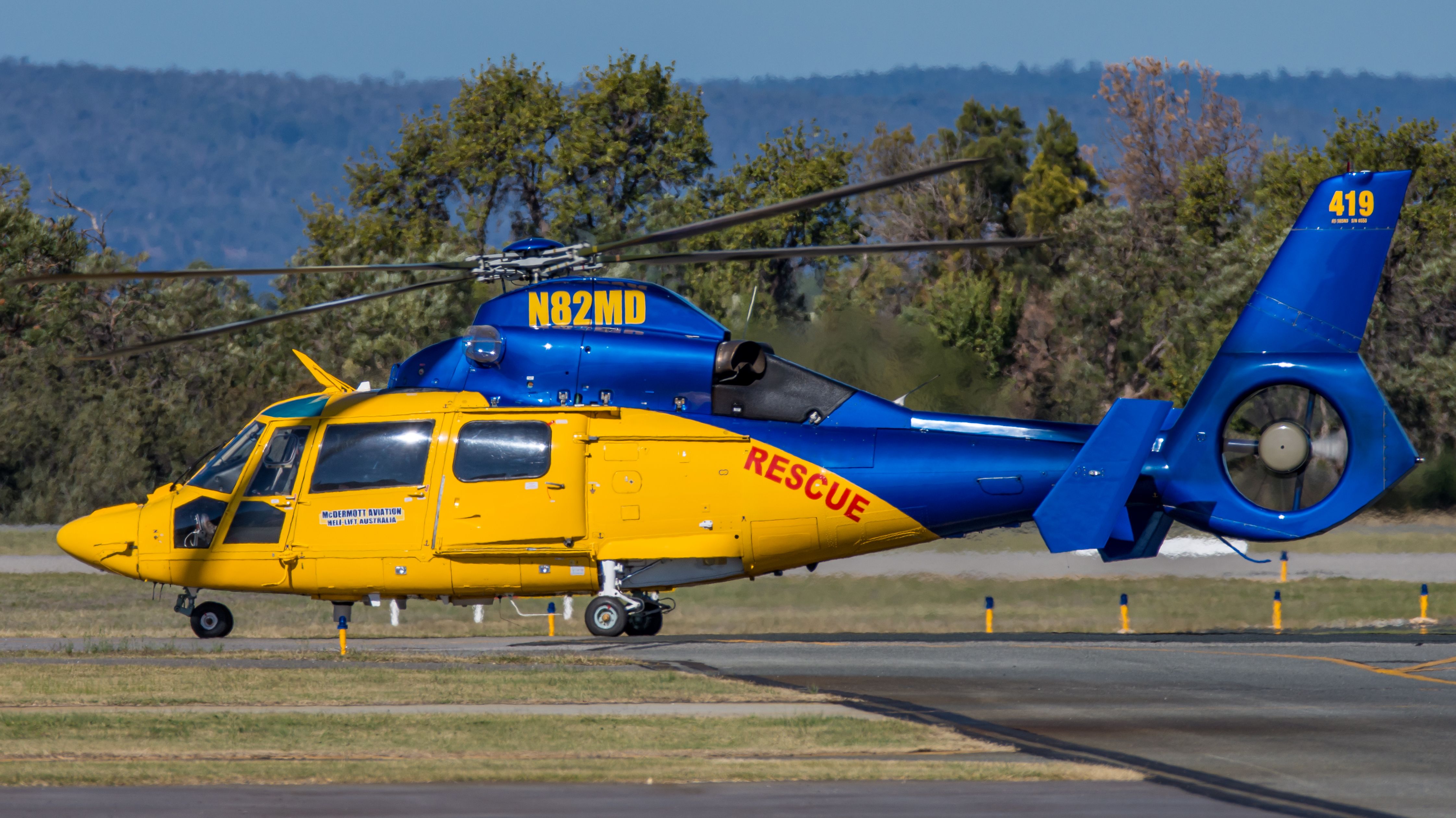 VOUGHT SA-366 Panther 800 (N82MD) - Arriving at Jandakot Airport from the East Coast of Australia, flying Sunshine Coast - Broken Hill - Port Augusta - Kalgoorlie - Jandakot.