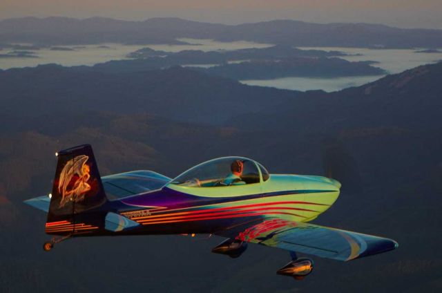 Vans RV-8 (N707AA) - Sunrise Sortie over the Coast Range of Oregon