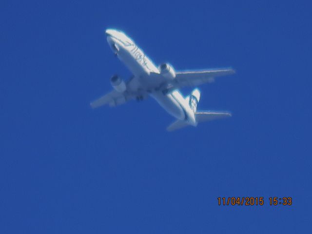 BOEING 737-400 (N703AS) - Alaska Airlines test flight 9430 out of OKC over Southeaster Kansas at 15,900 feet and 150mph.