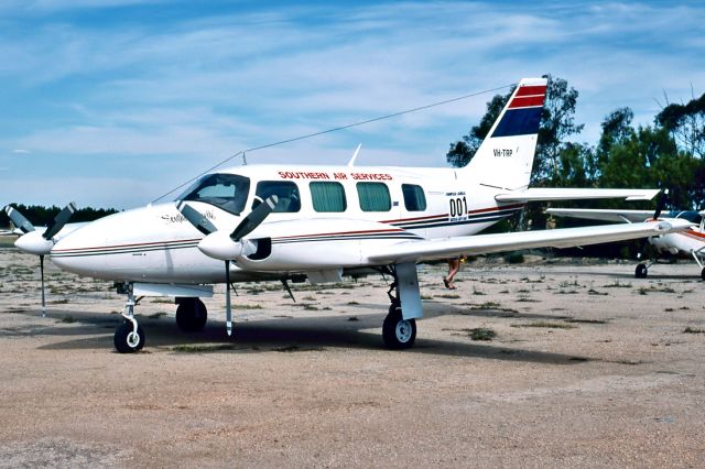 Piper Navajo (VH-TRP) - SOUTHERN AIR SERVICES - PIPER PA-31-NAVAJO - REG : VH-TRP (CN 31-7612102) - MILDURA AIRPORT VIC. AUSTRALIA - YMIA 17/11/1985