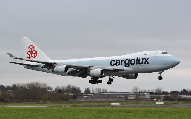 Boeing 747-400 (LX-ICL) - cargolux b747-4f lx-icl about to land at shannon 26/10/17.