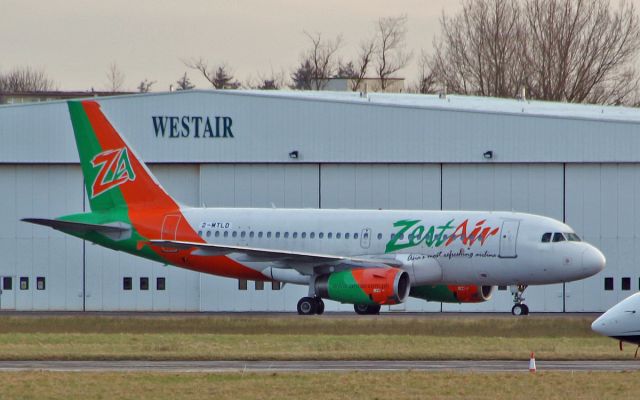 Airbus A319 (2-MTLD) - zestair a319 2-mtld at shannon 17/2/15.