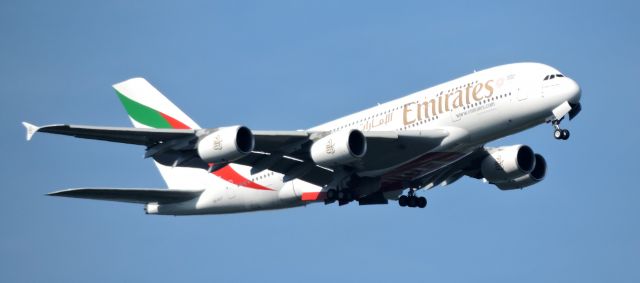 Airbus A380-800 (A6-EUT) - Minutes prior to landing, summer 2019.