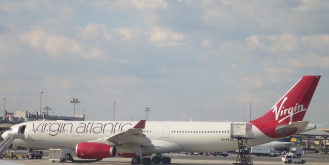 Airbus A330-300 (G-VKSS) - A Virgin Atlantic Airbus a330-300 at Newark Liberty International Airport (KEWR) on August 25, 2014.