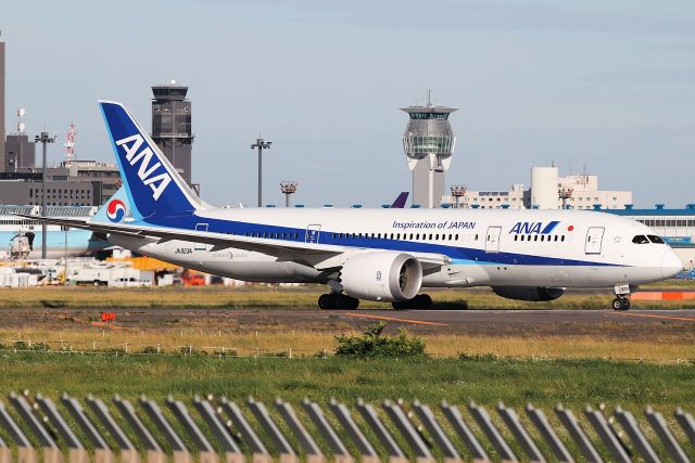 Boeing 787-8 (JA823A) - Date : 6/10/2020br /Hold short of runway. . .