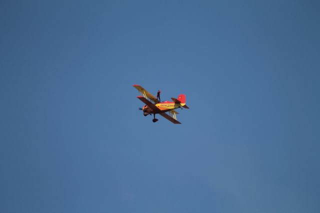 — — - Gene Soucy and Teresa Stokes wingwalking demo at the Lehigh Valley Airshow
