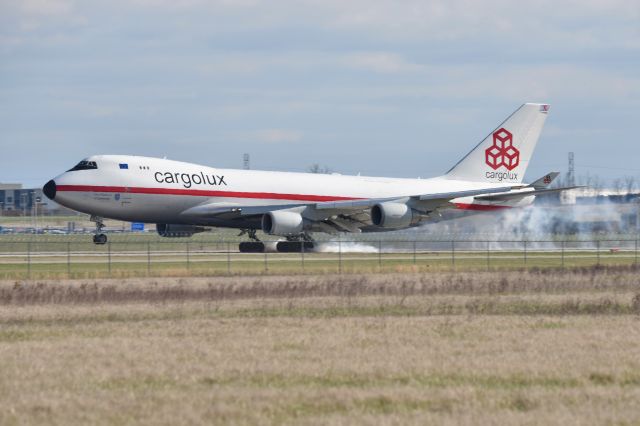 Boeing 747-400 (LX-NCL) - Retro touch down 5-L 03-15-24