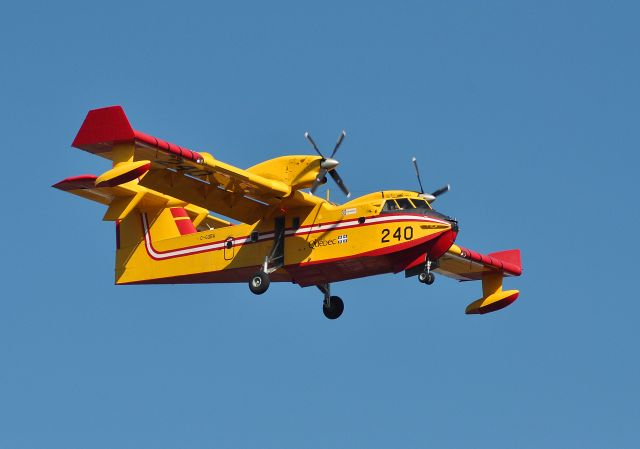 Canadair CL-415 SuperScooper (C-GQBA) - CL415 on test flight at airport CYQB