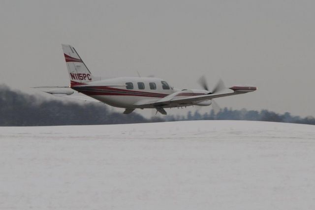 Piper Cheyenne 2 (N115PC) - Takeoff going home to MVC from KAFJ in snowy conditions! Photo by friend Craig Stephan. We Southerners don't know a lot about snow!