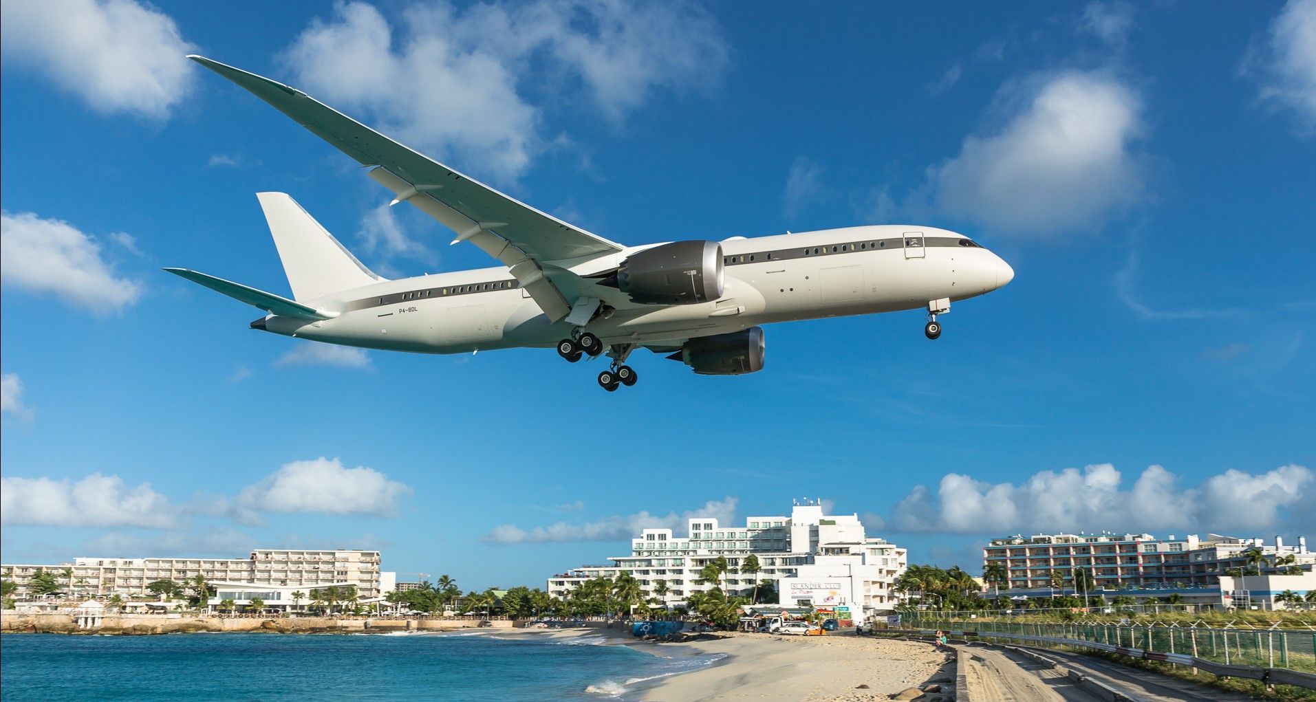 Boeing 787-8 (P4-BDL) - The brand new Big Bandit in the house P4-BDL flying all the way from Moscow and inbound for a early morning landing in sun shine city St Maarten. 19/20/2021