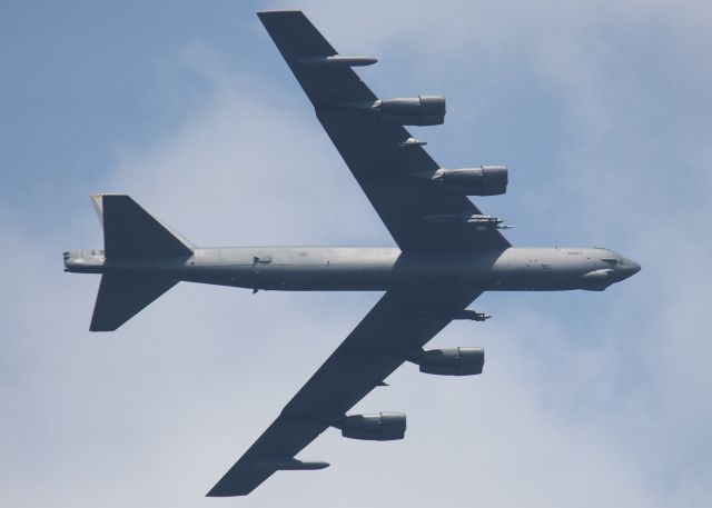 Boeing B-52 Stratofortress (60-0057) - At Barksdale Air Force Base. Looks like at least one GBU-12 or 16 still attached to the weapons pods.