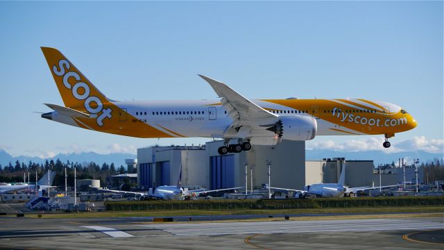 Boeing 787-9 Dreamliner (9V-OJA) - BOE127 on final to Rwy 16R to complete its B1 flight on 1/12/15. (ln 240 / cn 37112).