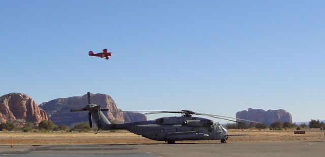 — — - Marine CH-53 Super Stallion with Red Rock Biplanes 1997 WACO.