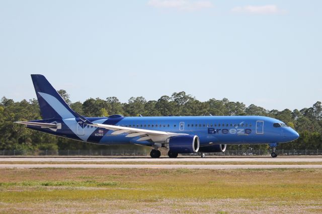 Airbus A220-300 (N211BZ) - MXY744 RSW-RDU 12/9/24