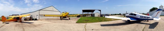 Piper Cherokee Arrow (N8369P) - Super Decathlon, AT-502B, and Comanche 250 at Lexington Municipal Airport.