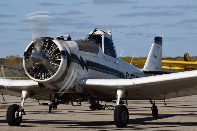 WEATHERLY 620B (C-FATX) - This hardworking Weatherly 620B coming to Yorkton for its inspection. Not too many of the good old piston spray planes being used here anymore. 