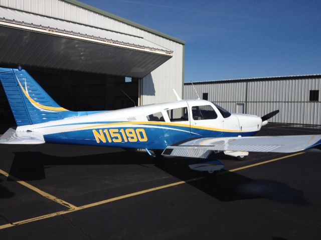 Piper Cherokee (N15190) - Fresh out of the paint shop March 2014