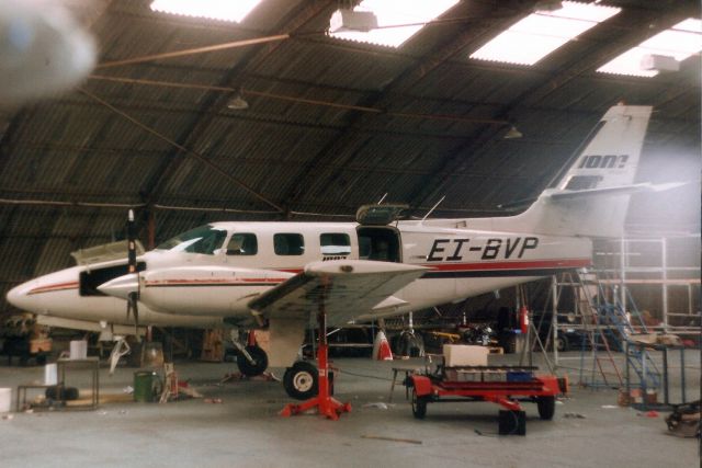 Cessna T303 Crusader (EI-BVP) - Seen here in Jul-92.  Reregistered N7079U 15-Oct-93 then N303TL. 