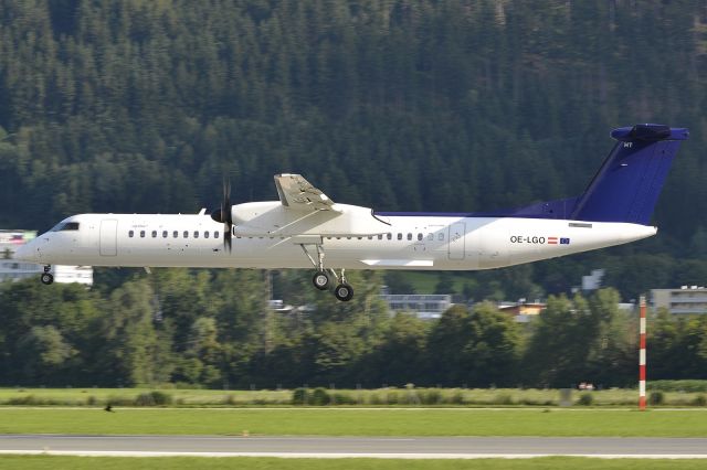 de Havilland Dash 8-400 (OE-LGO) - first landing of OE-LGO at Innsbruck