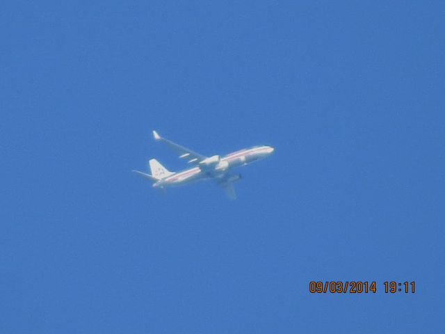 Boeing 737-800 (N946AN) - American Airlines flight 1611 from ORD to Tulsa over Baxter Springs KS (78KS) at 30k feet.