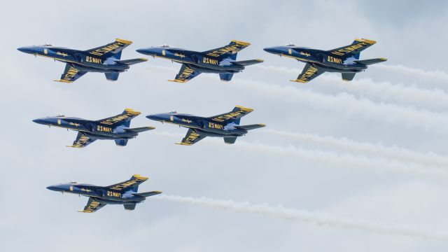 McDonnell Douglas FA-18 Hornet — - Blue Angels arriving at Airventure 2024