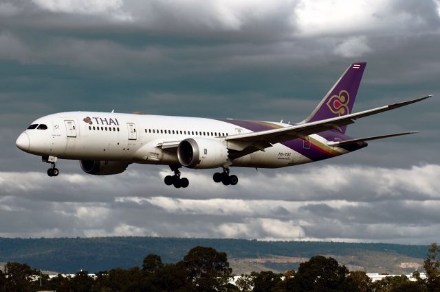 Boeing 787-9 Dreamliner (HS-TQC) -  Boeing 787-8 sn 36110-226. Thai International HS-TQC name Pan Buri rwy 03 YPPH 16 July 2022