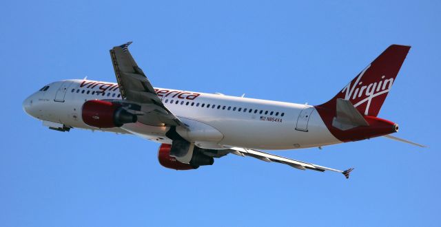 Airbus A321 (N854VA) - Departure 1L, to LAX,   12-29-2016