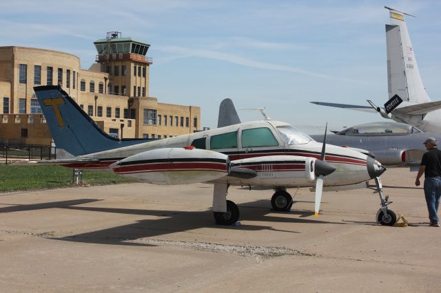 Cessna 310 (PP-OTI) - At the Kansas Air Museum in Wichita. PP denotes a Brazilian registration.