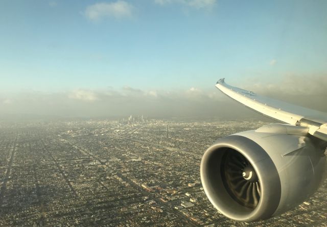 Boeing 787-9 Dreamliner — - Final approach into LAX after a week in China!