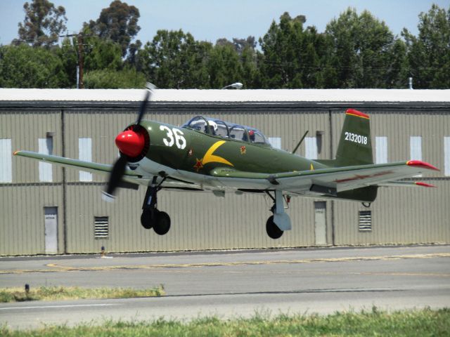 NANCHANG PT-6 (N114DZ) - 1967 Nanchang CJ-6A taking off for aerobatic display, Fullerton Airport Day 5.13.2017