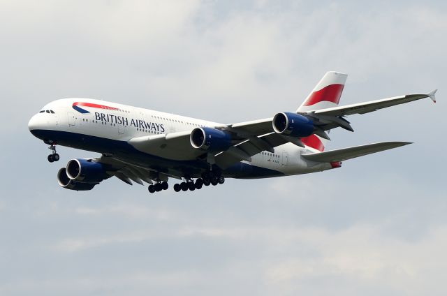 Airbus A380-800 (G-XLEE) - 'Speedbird 13 Golf Super' arriving from London-Heathrow