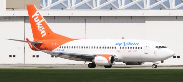 Boeing 737-500 (C-FANF) - Air North Boeing 737-500 (C-FANF) at YOW taxiing to Runway 25 for YZF on 13 Aug 23. Aircraft was first delivered to LOT Polish Airlines in 1992 and joined Air North in 2014.br /br /Air North was established in 1977 as “Air North Charters & Training Ltd” to offer charter flights to the mining industry and flight training services. They began with a Cessna 206, a Cessna 150, “and a small office trailer.” Today, Air North is wholly owned by Yukoners, including the Vuntut Gwitchin First Nation.