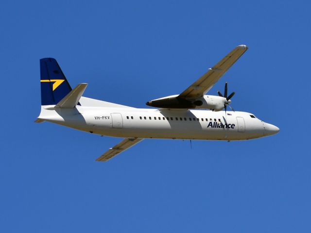 Fokker Maritime Enforcer (VH-FKV) - Getting airborne off runway 23. Thursday 12th April 2012.