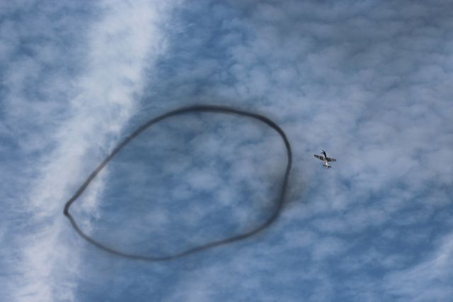 North American P-51 Mustang (NL351DT) - A little Mustang & Smoke Ring Effect. 