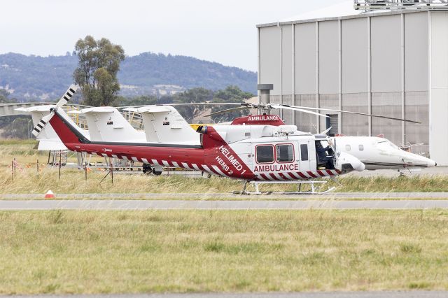 Bell 412 (VH-VAB) - Lloyd Helicopters (VH-VAB) , formerly HELIMED1/HEMS2, Bell 412EP at Wagga Wagga Airport.