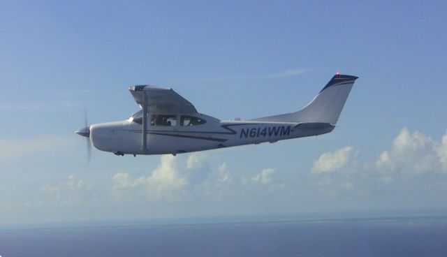 Cessna Skylane RG (N614WM) - Just east of Exuma, Bahamas.