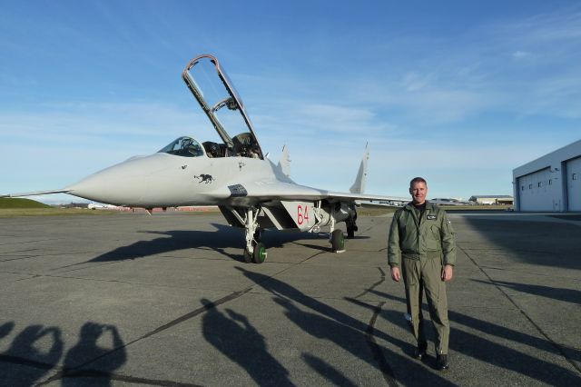 N29UB — - MiG-29UB at Historic Flight Foundation Museum on 2/9/11, Paine Field, Everett, WA.  Restoration recently completed. Return from flight test. MiG pilot, Doug Russell, retired U.S. Air Force.