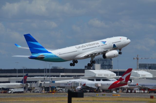 Airbus A330-200 (PK-GPO) - Takeoff rounway 34l